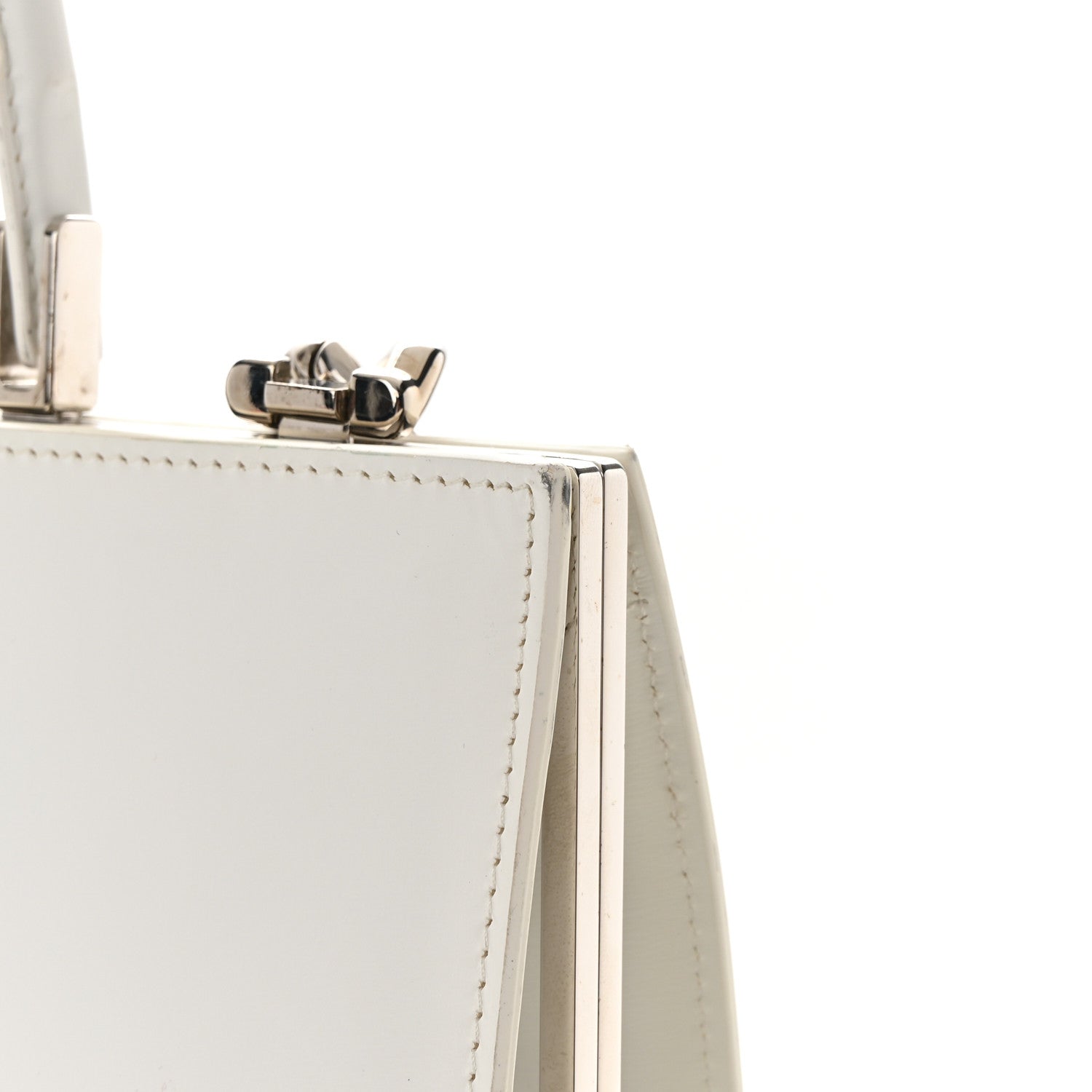Alexander McQueen Calfskin Four Ring Frame Tote White 16 of 16