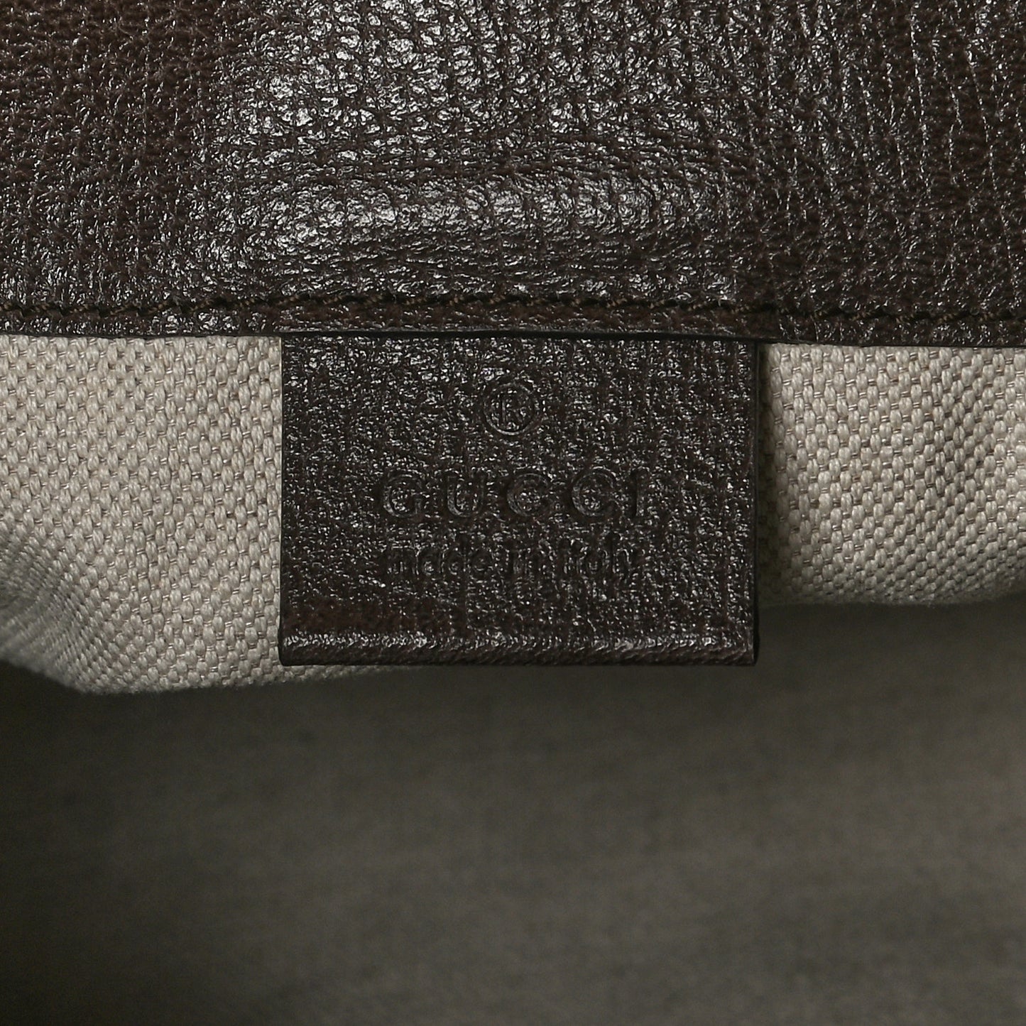 GG Supreme Monogram Web Ophidia Bucket Bag Brown