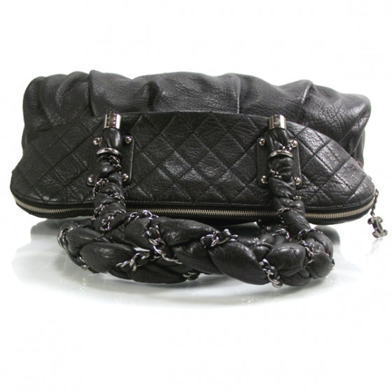 Chanel Leather Lady Braid Large Satchel Black 6 of 12