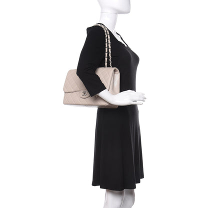 Chanel Caviar Quilted Jumbo Single Flap Ecru 2 of 12