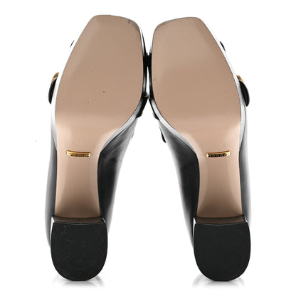 Gucci Malaga Kid GG Marmont Fringe Platform Loafer Pumps 37.5 Black 5 of 21