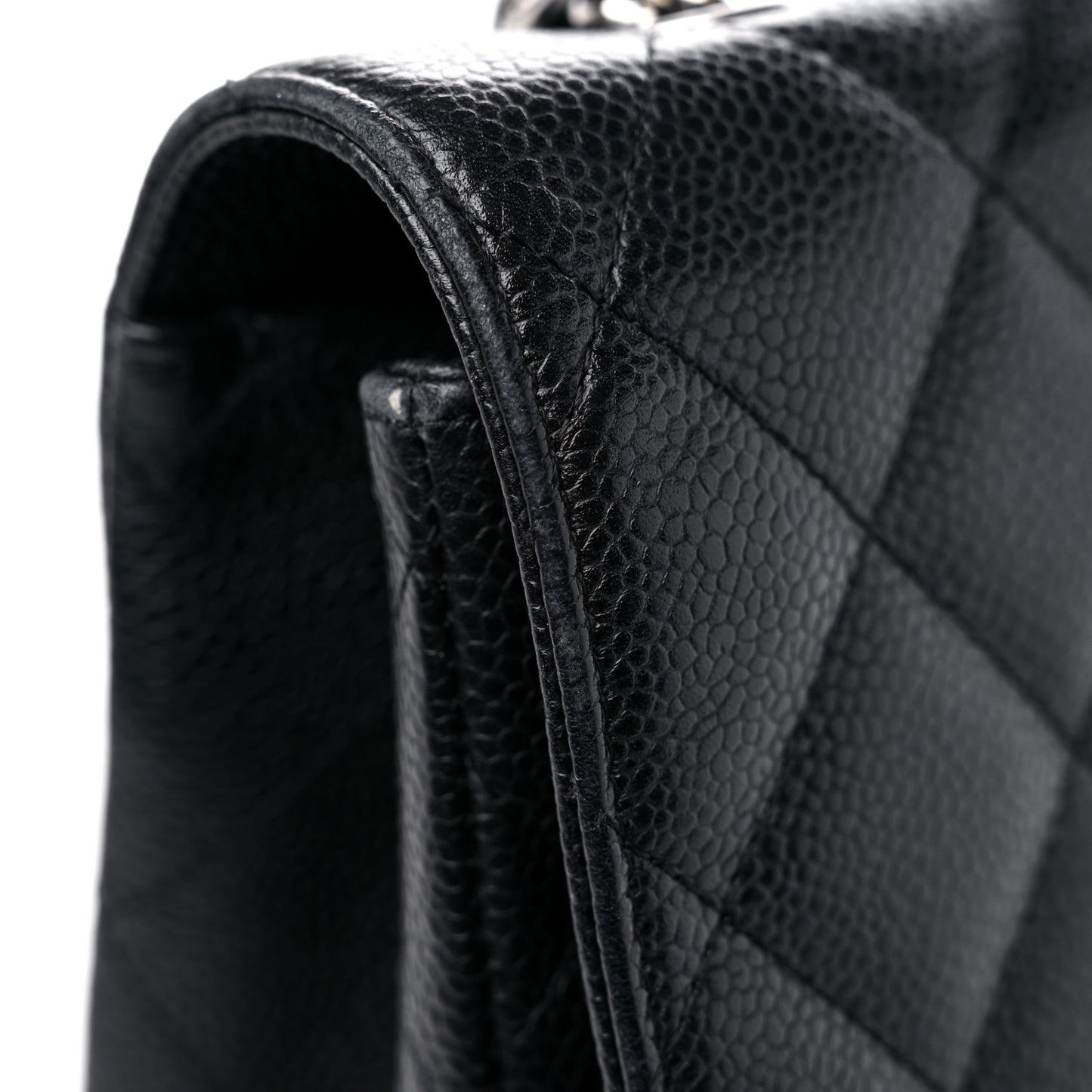 Caviar Quilted Jumbo Single Flap Black