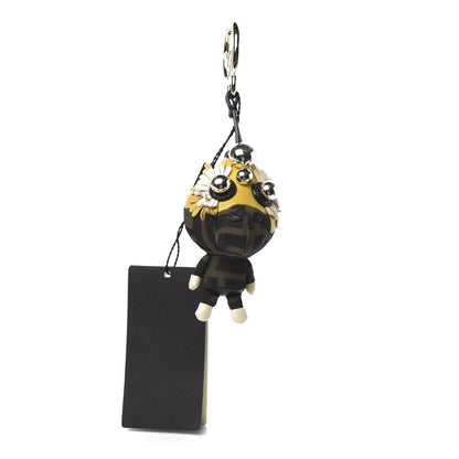 Fendi Shiny Nappa Zucca Pearl Fringe F is Fendi Space Monkey Bag Charm Sunflower Burro Tobacco 1 of 4