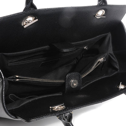 Chanel Soft Caviar CC Medium Top Handle Tote Black 5 of 7