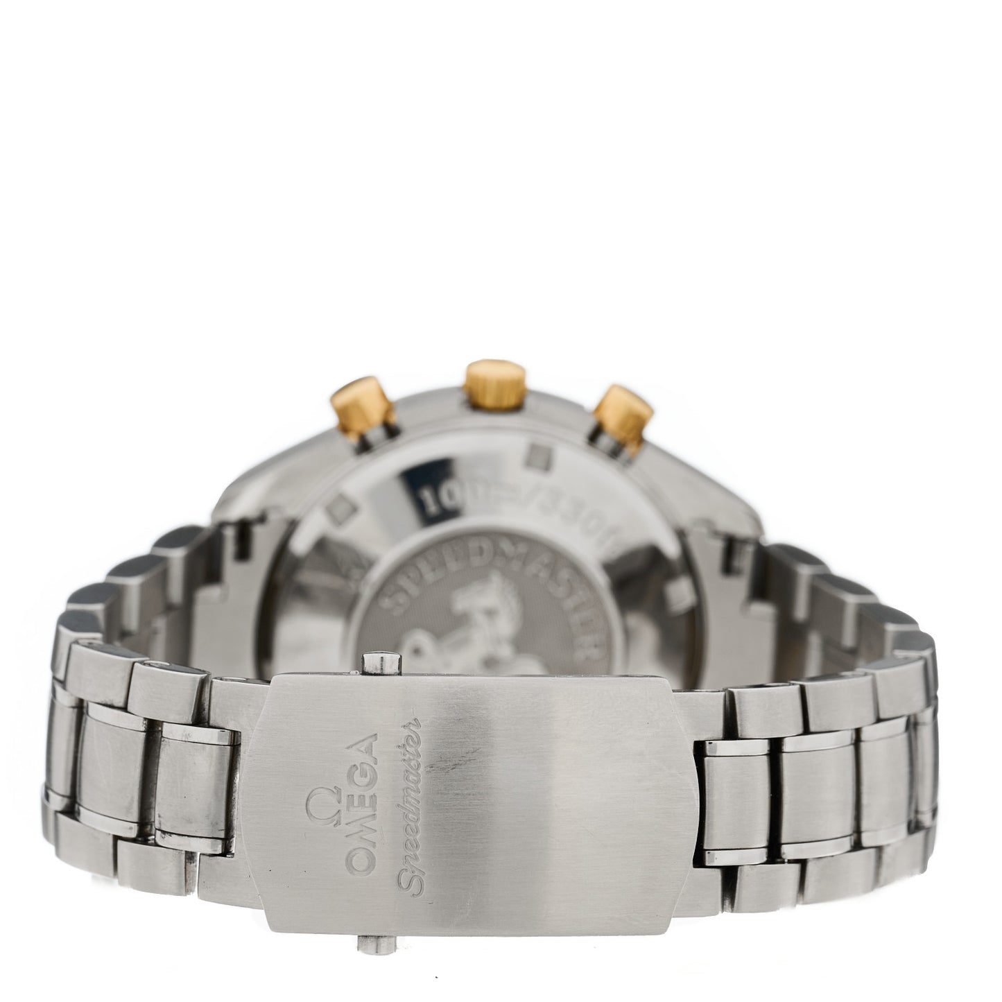 Stainless Steel 18K Yellow Gold 40mm Speedmaster Chronograph Automatic Watch 323.21.40.44.02.001