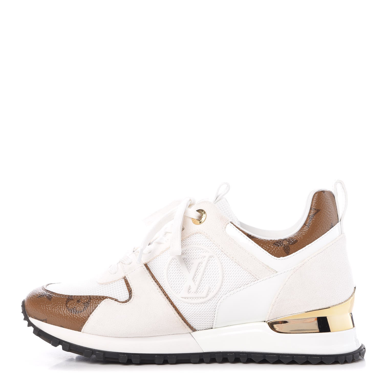 Louis Vuitton Suede Reverse Monogram Run Away Sneakers 36 White 1 of 10