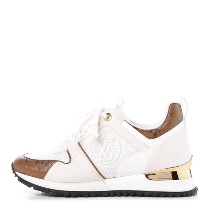 Louis Vuitton Suede Reverse Monogram Run Away Sneakers 36 White 1 of 10