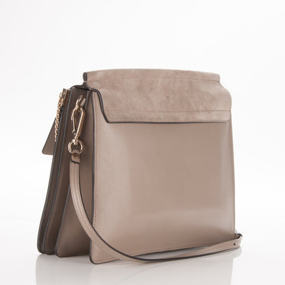 Chloe Calfskin Suede Medium Faye Shoulder Bag Motty Grey 3 of 7