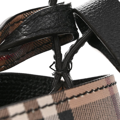 Burberry Haymarket Check Colours Small Lorne Bucket Crossbody Black 10 of 10