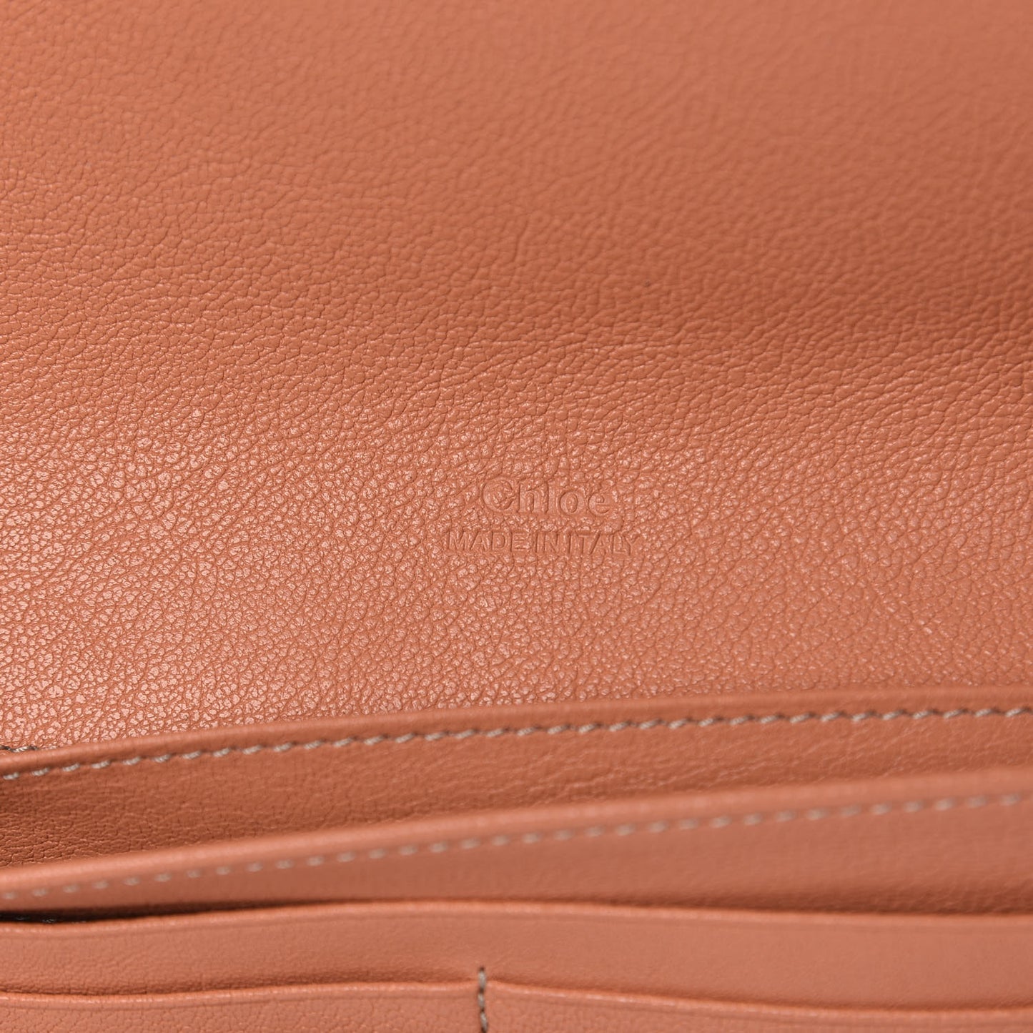 Metallic Calfskin Patchwork Chain Wallet Blush Nude