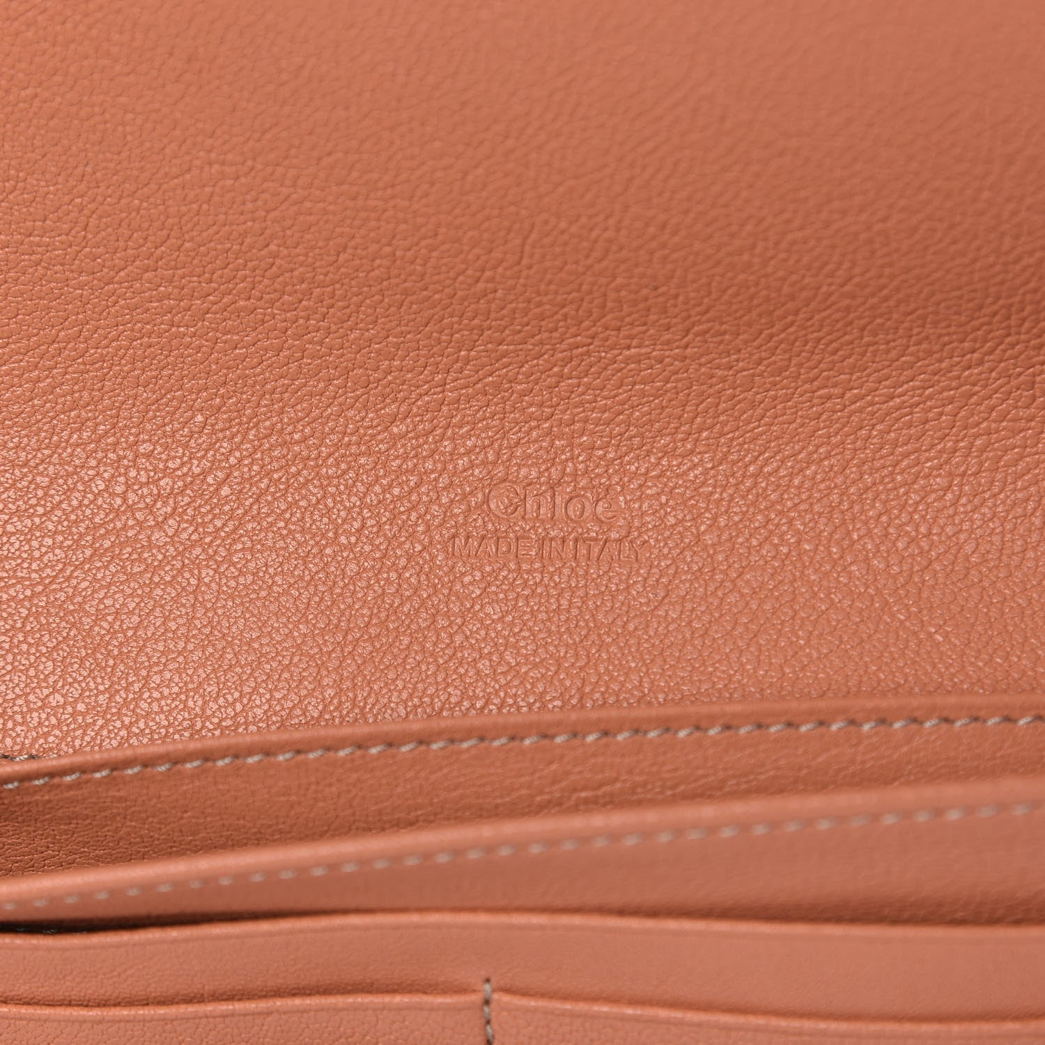 Chloe Metallic Calfskin Patchwork Chain Wallet Blush Nude 6 of 12