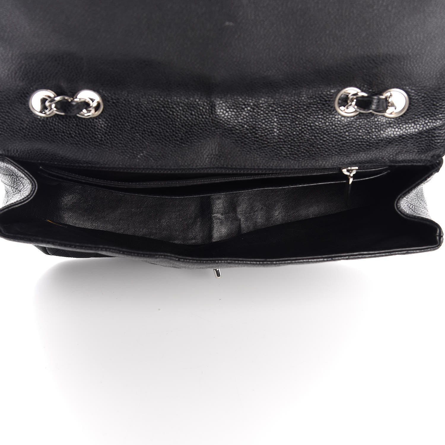 Chanel Caviar Quilted Jumbo Single Flap Black 5 of 9