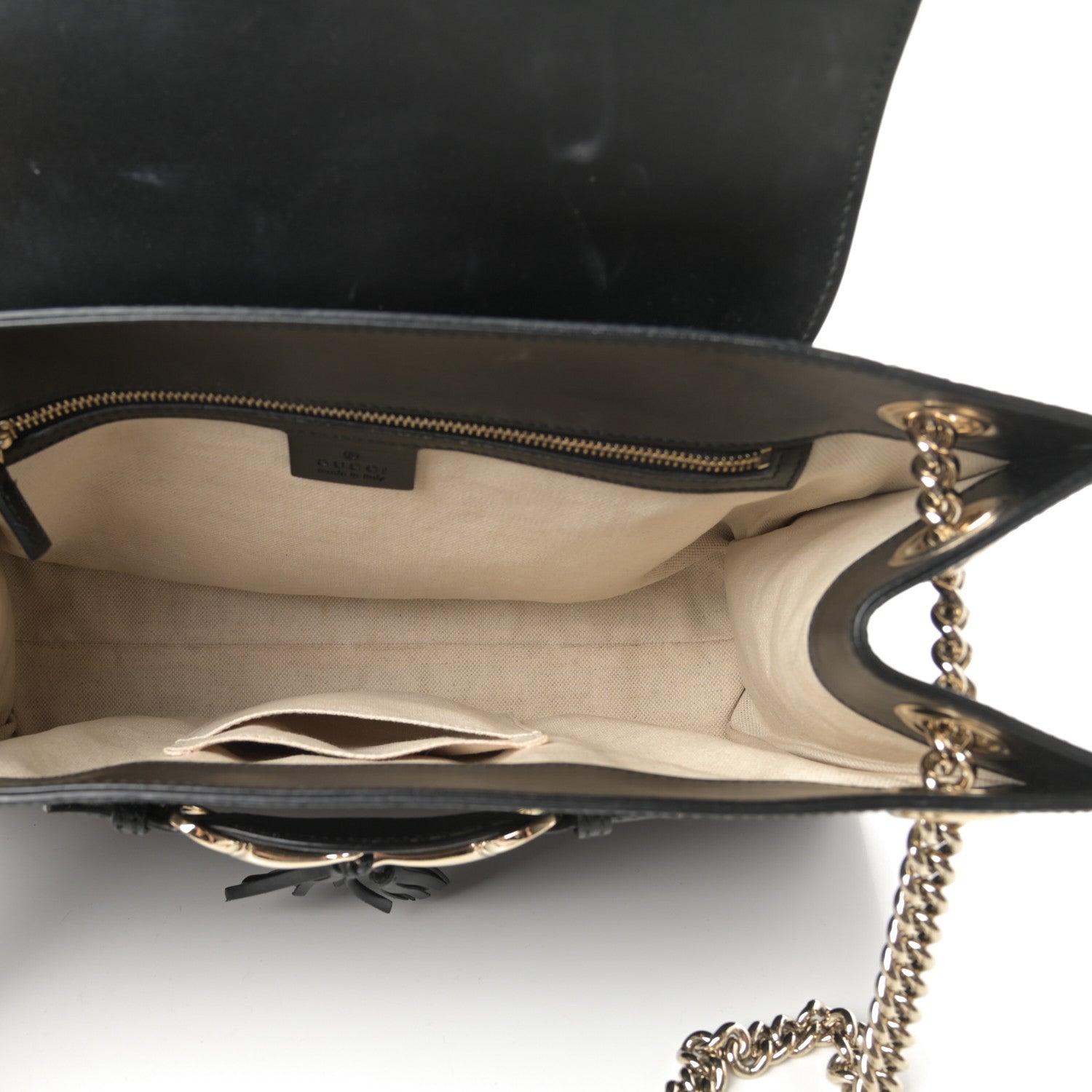 Gucci Guccissima Large Emily Chain Shoulder Bag Black 5 of 17