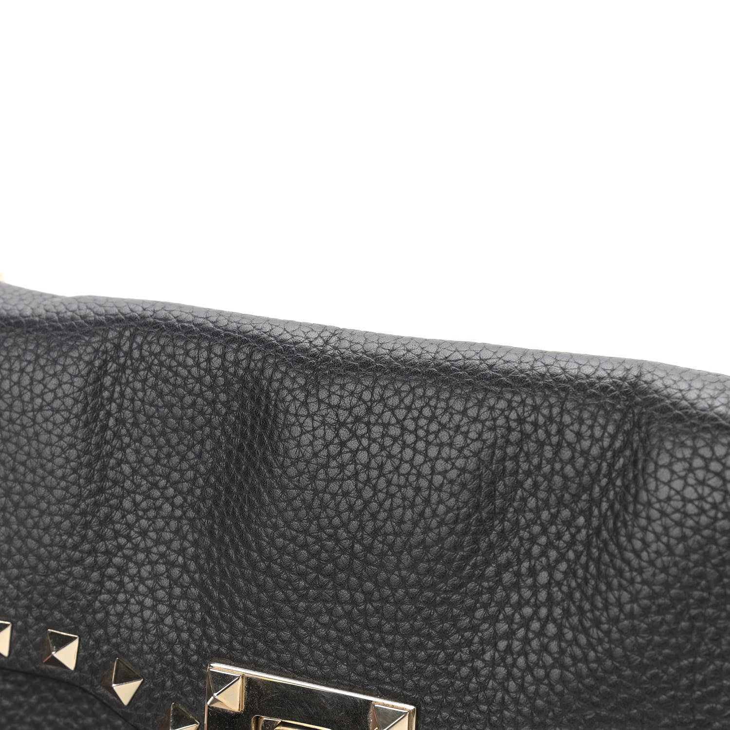 Valentino Garavani Pebbled Calfskin Medium Rockstud Flip Lock Crossbody Bag Black 11 of 11