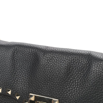 Valentino Garavani Pebbled Calfskin Medium Rockstud Flip Lock Crossbody Bag Black 11 of 11