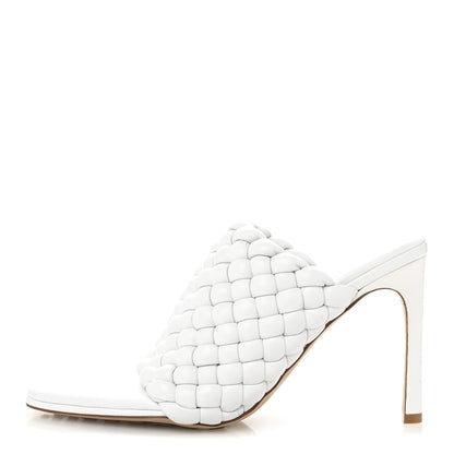 Bottega Veneta Nappa Padded Intreccio The Curve Sandals 39.5 Optic White 1 of 9