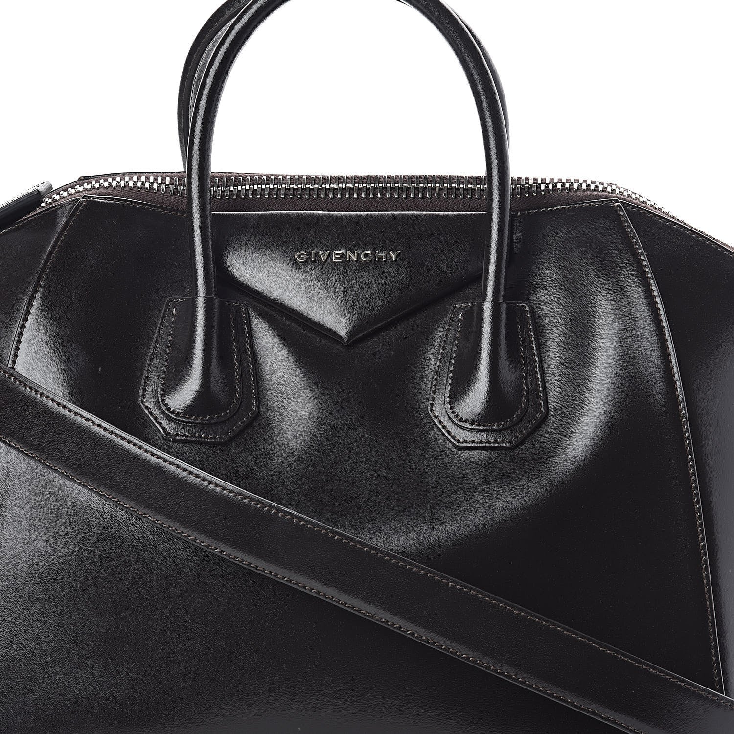 Givenchy Shiny Lord Calfskin Medium Antigona Dark Brown 7 of 11