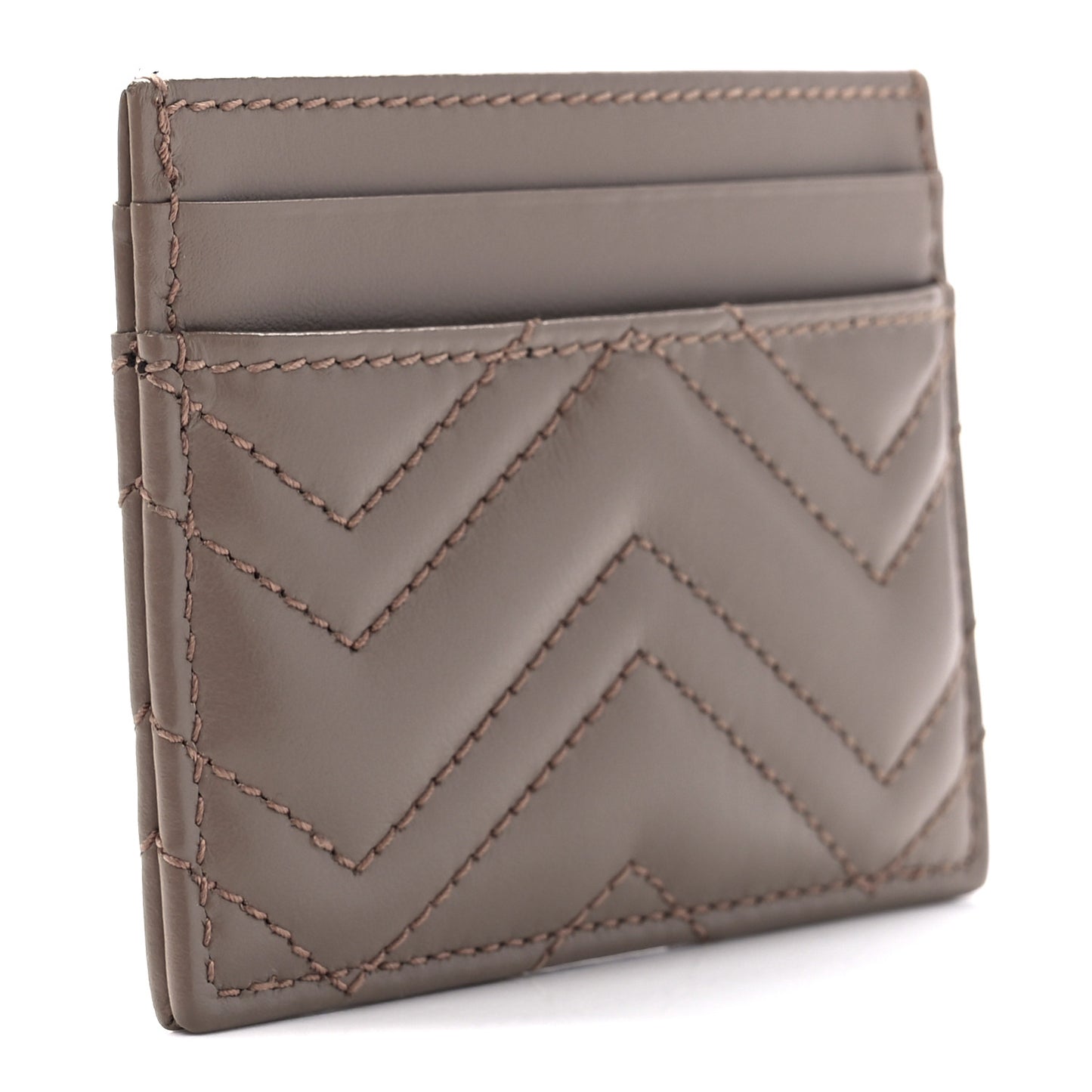 Calfskin Matelasse GG Marmont Card Holder Porcelain Rose