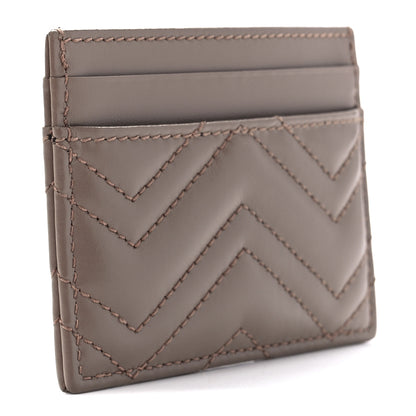 Gucci Calfskin Matelasse GG Marmont Card Holder Porcelain Rose 3 of 10