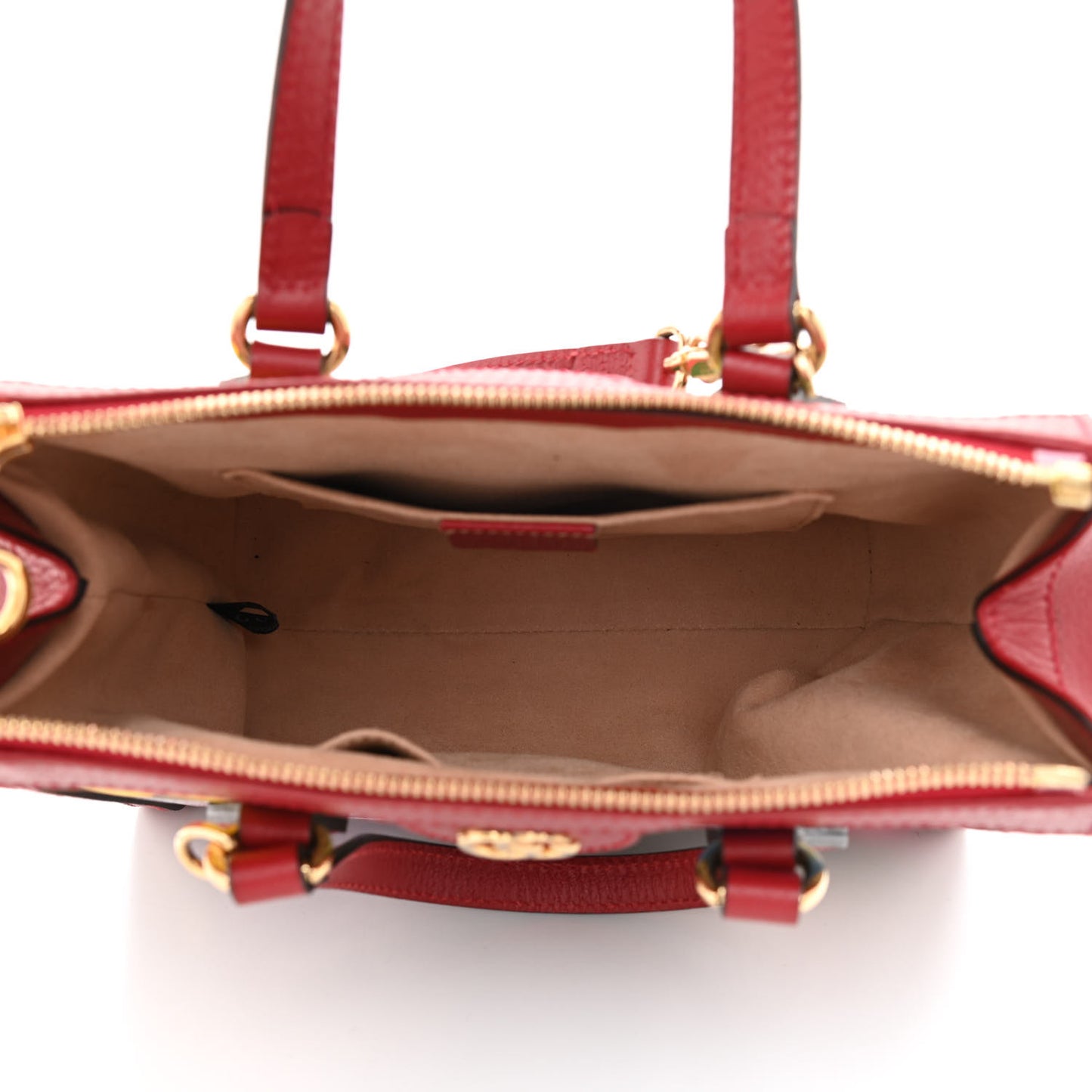 GG Supreme Monogram Flora Web Small Ophidia Tote Bag Red