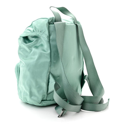 Prada Satin Single Snap Buckle Backpack Menta 3 of 12