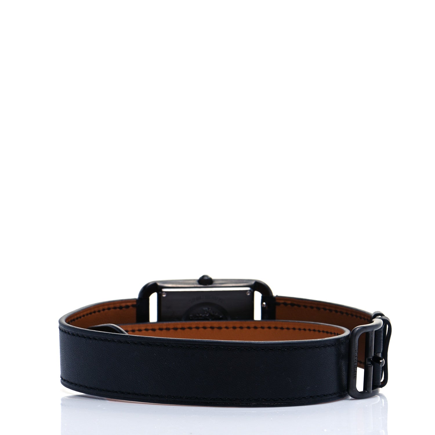Hermes PVD Stainless Steel Barenia 29mm Cape Cod Double Tour Quartz Watch Noir 3 of 6