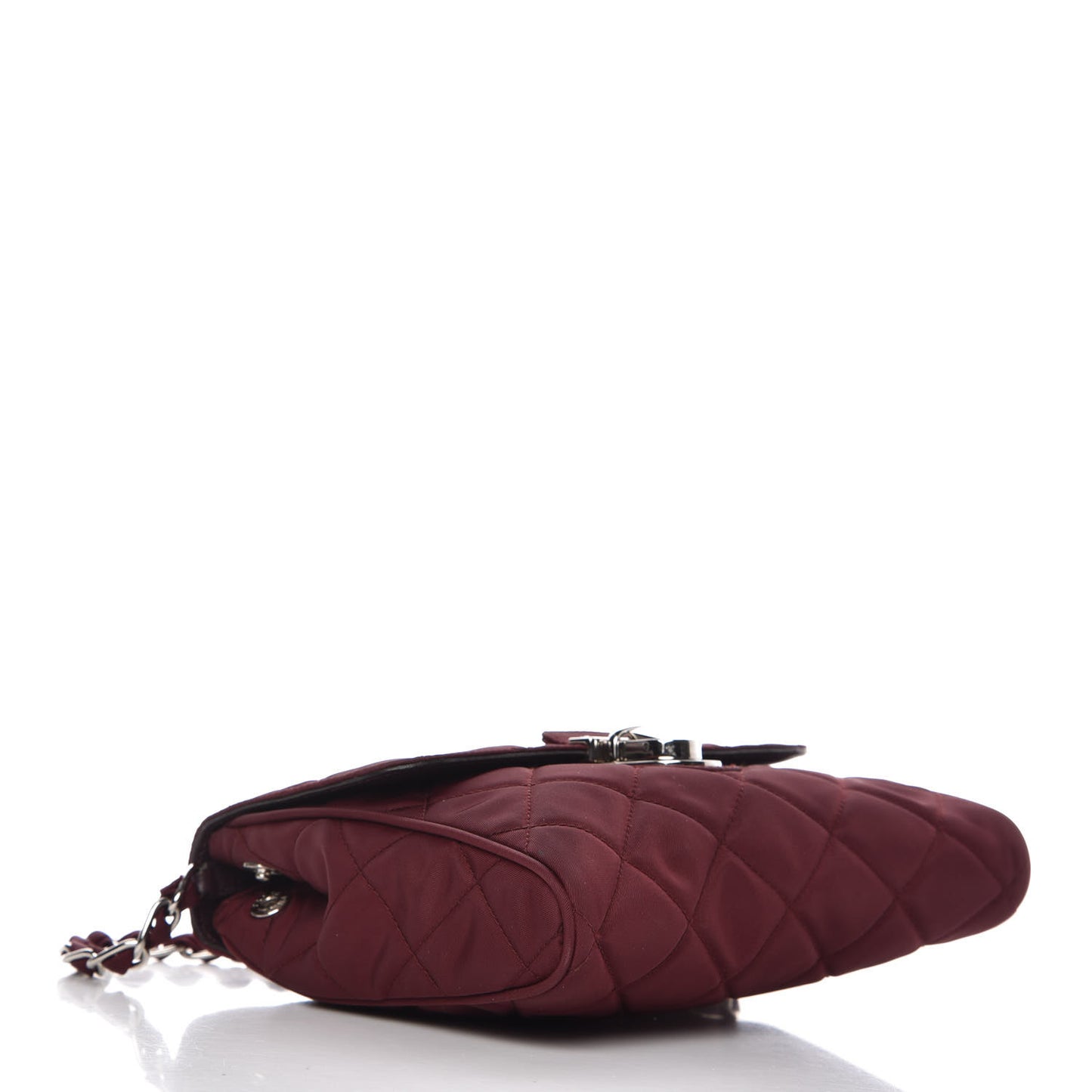 Nylon Tessuto Impuntu Quilted Flap Granato