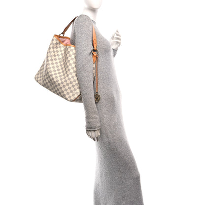 Louis Vuitton Damier Azur Delightful MM Rose Ballerine 2 of 11
