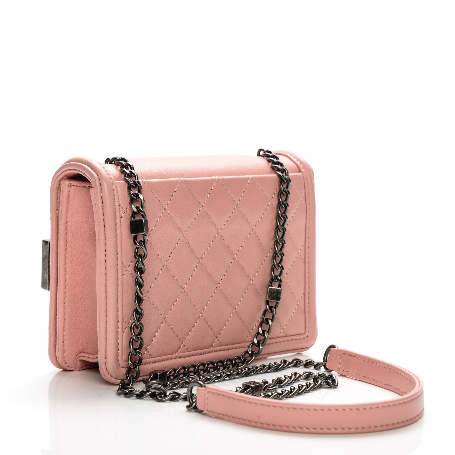 Chanel Lambskin Plexiglass Boy Brick Flap Pink 3 of 8