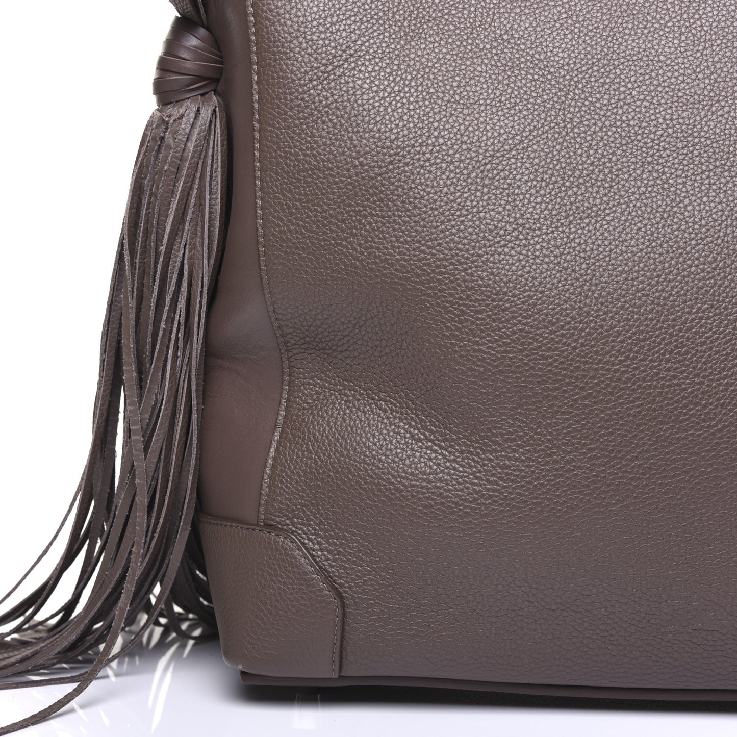 Empire Calf Spikes Fringe Eloise Hobo Grey