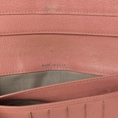 Chanel Goatskin Camellia Embossed Flap Wallet Pink 6 of 18