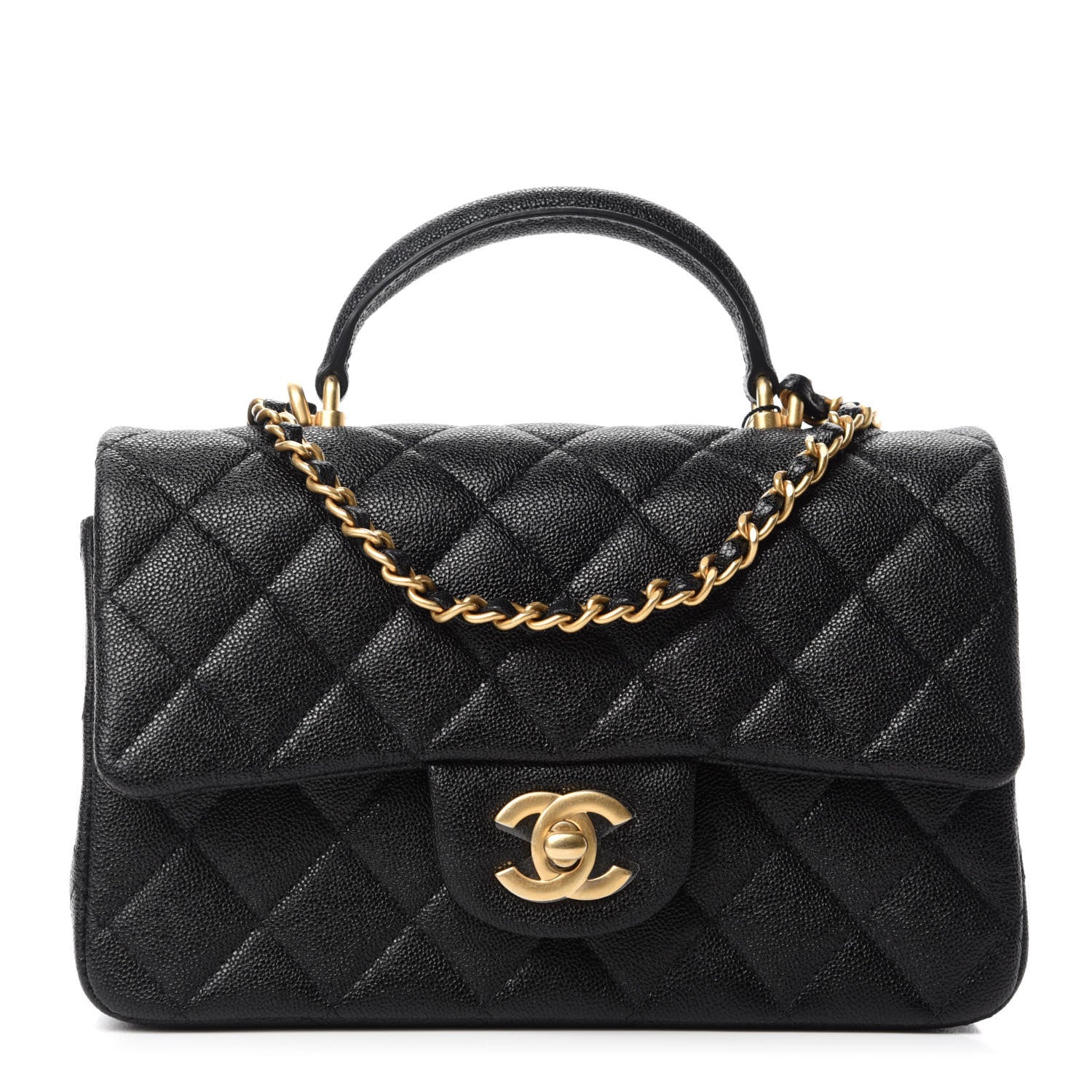 Chanel Caviar Quilted Mini Top Handle Rectangular Flap Black 1 of 11