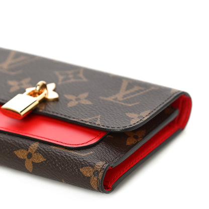 Louis Vuitton Monogram Flower Lock Compact Wallet Coquelicot 9 of 9