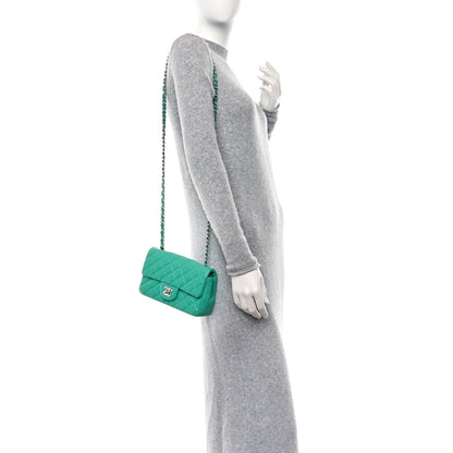 Chanel Lambskin Quilted Mini Rectangular Flap Green 2 of 9