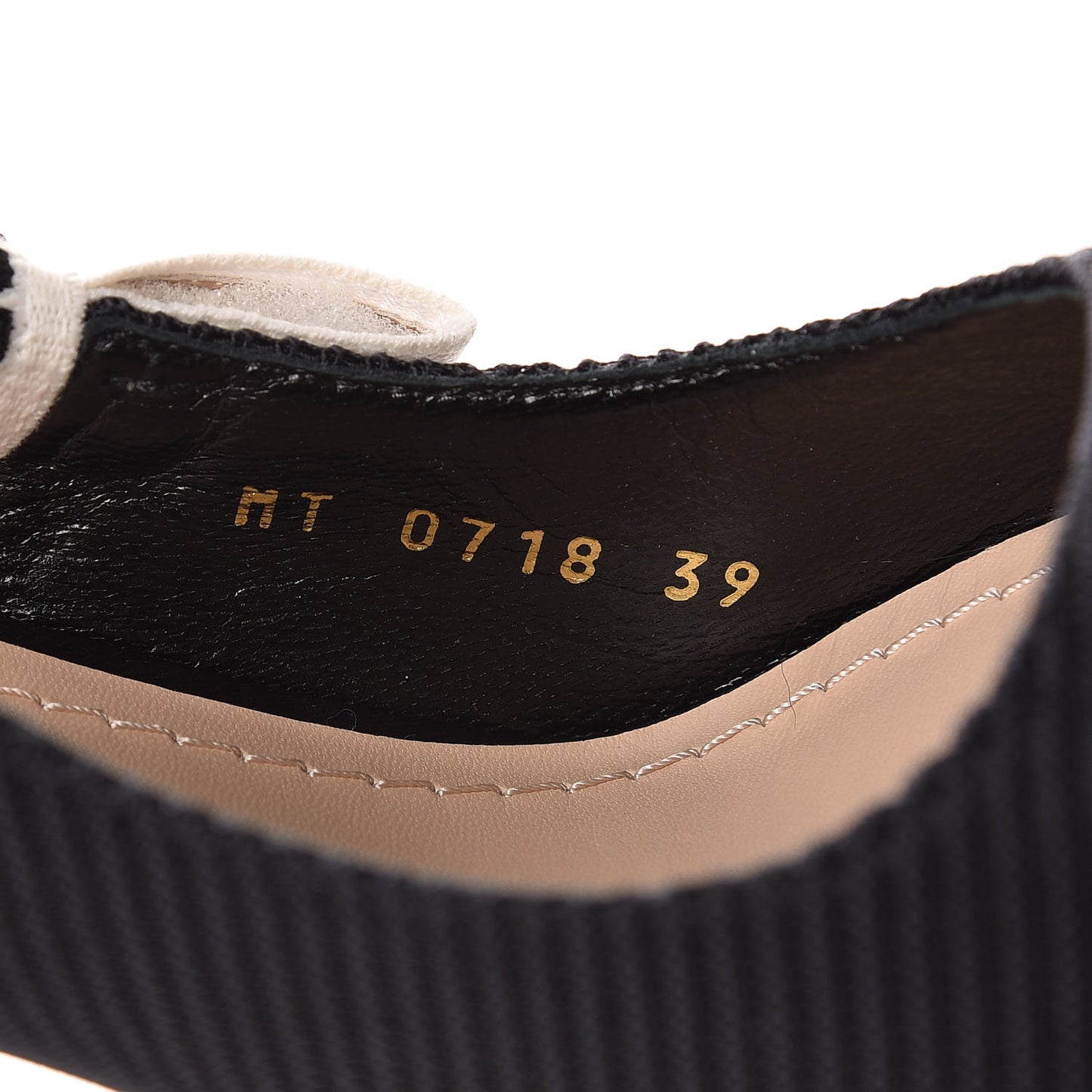 Technical Canvas Ribbon J'Adior Slingback 100mm Pumps 39 Black