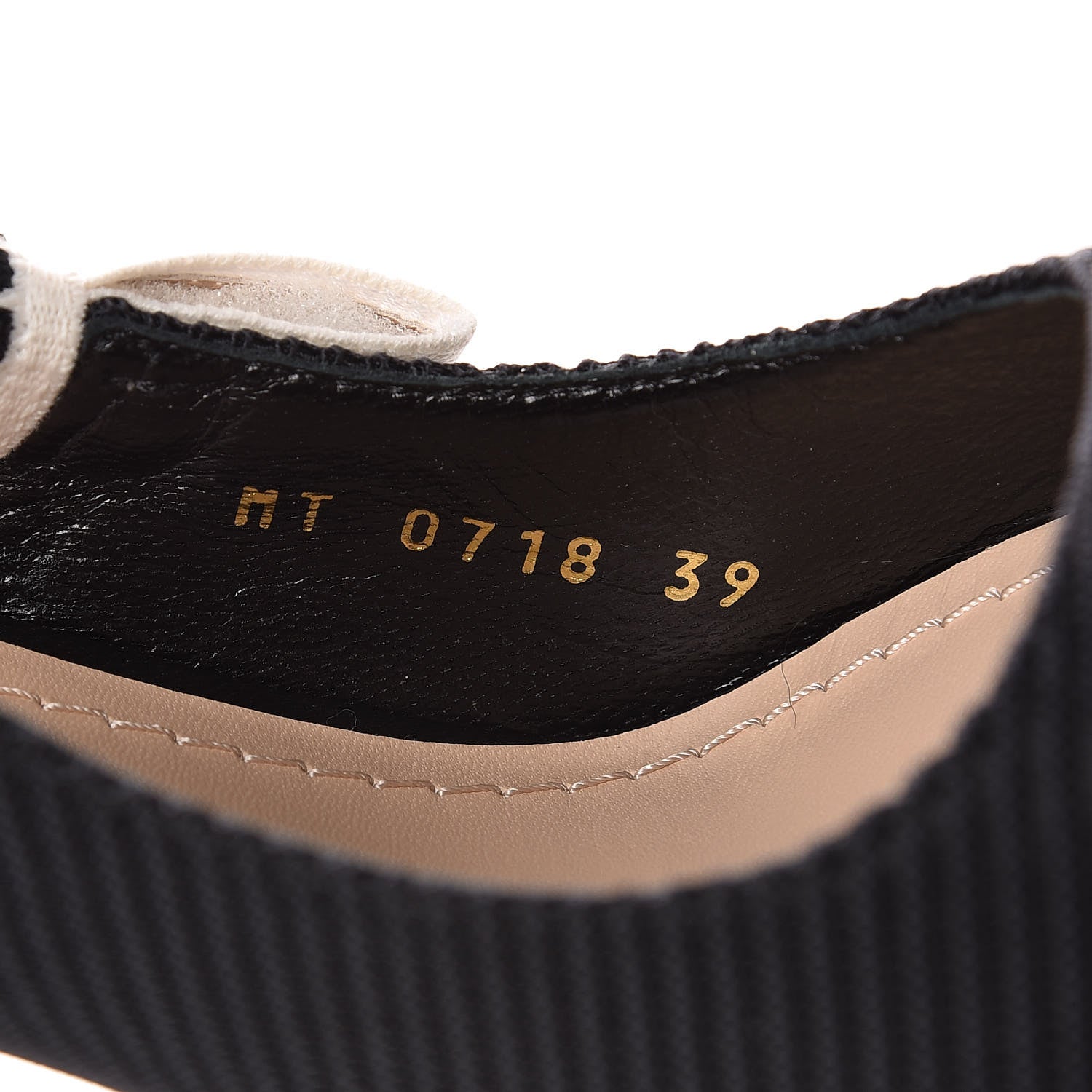Christian Dior Technical Canvas Ribbon J'Adior Slingback 100mm Pumps 39 Black 8 of 9