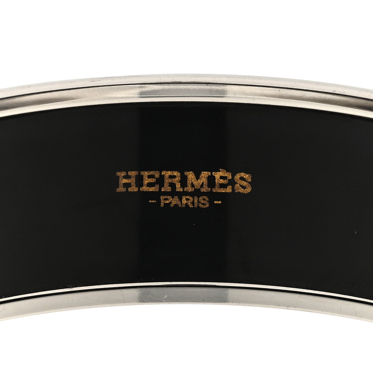 Enamel Printed Wide Grand Apparat Bracelet Black