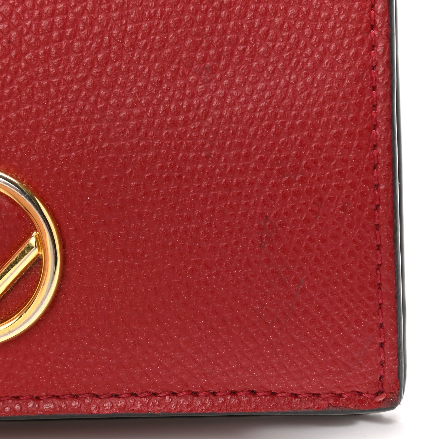 Vitello Cruise F is Fendi Compact Bi-Fold Wallet Red