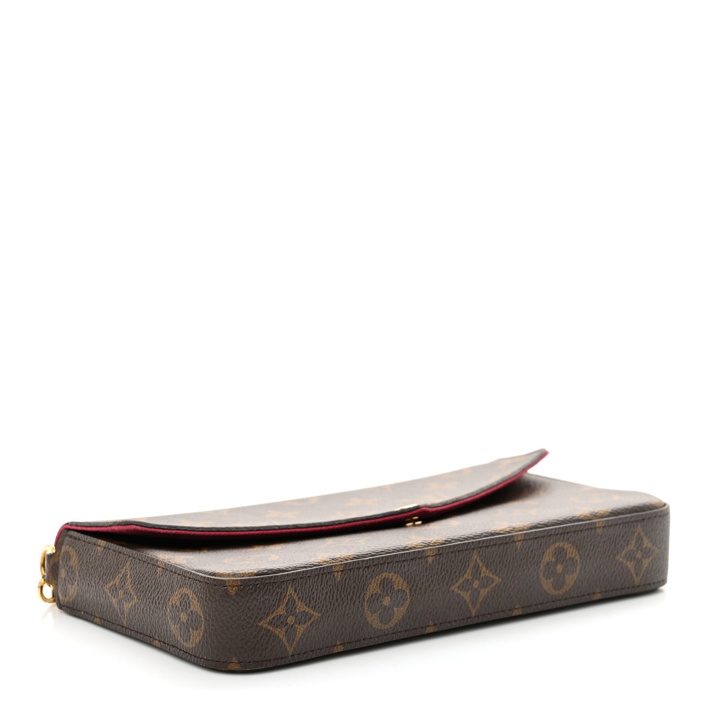 Monogram Pochette Felicie Chain Wallet Fuchsia