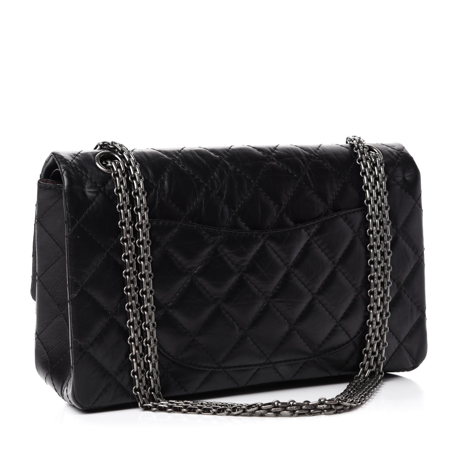 Aged Calfskin Quilted 2.55 Reissue 226 Flap Black