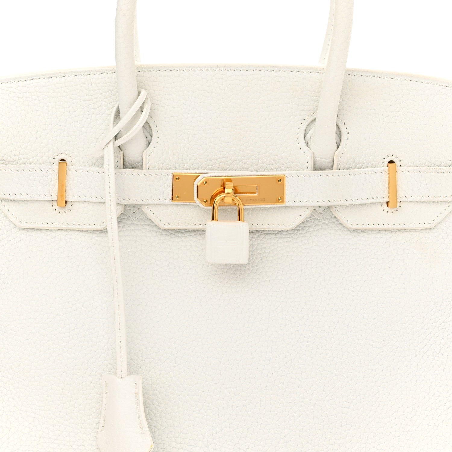 Hermes Taurillon Clemence Birkin 30 White 7 of 14