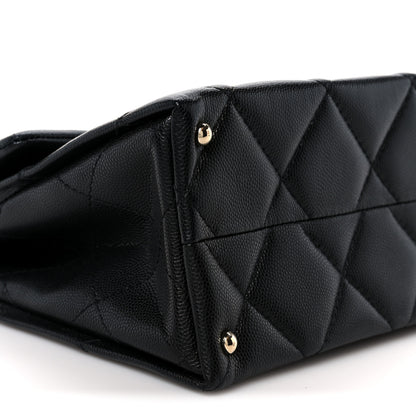 Chanel Caviar Quilted Mini Retro Twist Top Handle Flap Black 10 of 12