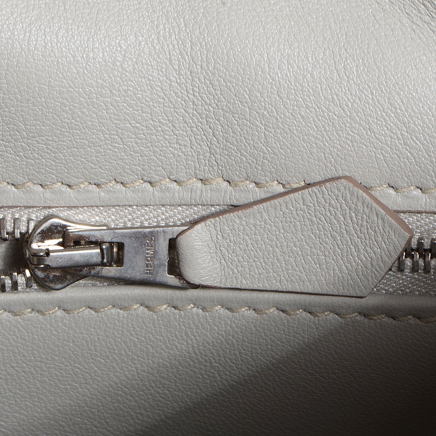 Hermes Veau Swift Perforated Mini Sac Berline Craie Gris Perle 5 of 19