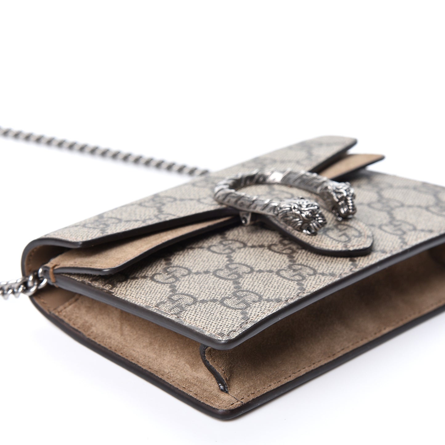 GG Supreme Monogram Super Mini Dionysus Shoulder Bag Taupe