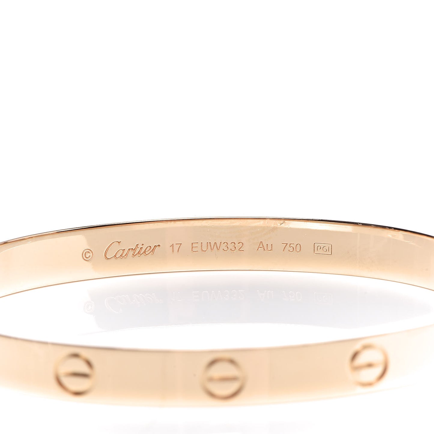 18K Yellow Gold LOVE Bracelet 17