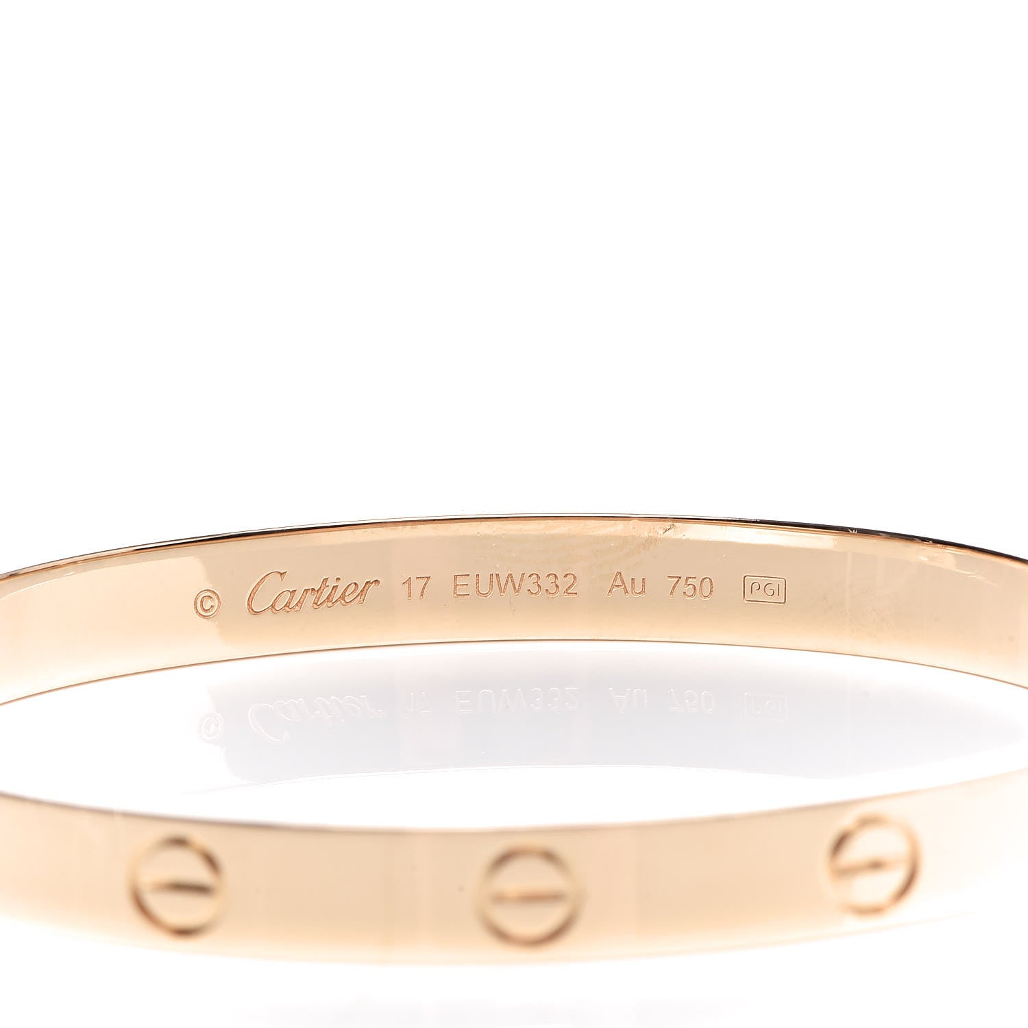 Cartier 18K Yellow Gold LOVE Bracelet 17 4 of 6