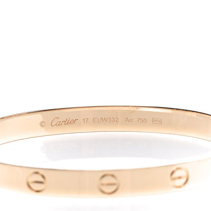 Cartier 18K Yellow Gold LOVE Bracelet 17 4 of 6