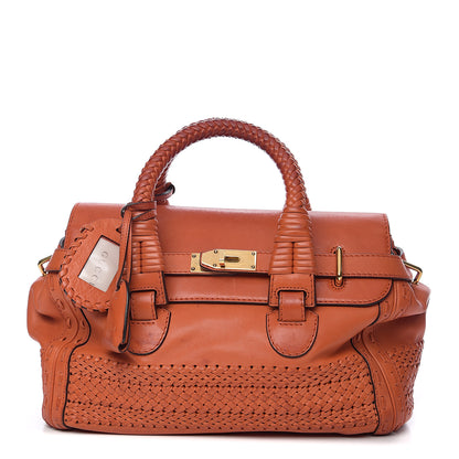 Gucci Calfskin Handmade Medium Top Handle Bag Orange 1 of 15