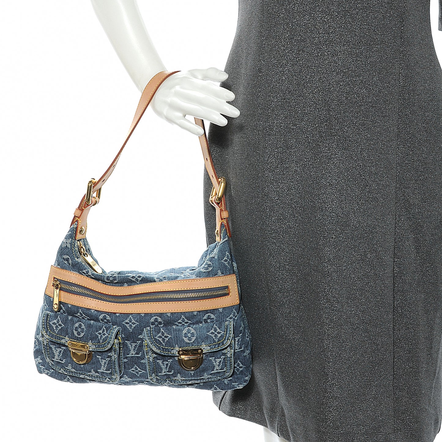 Monogram Denim Baggy PM Blue