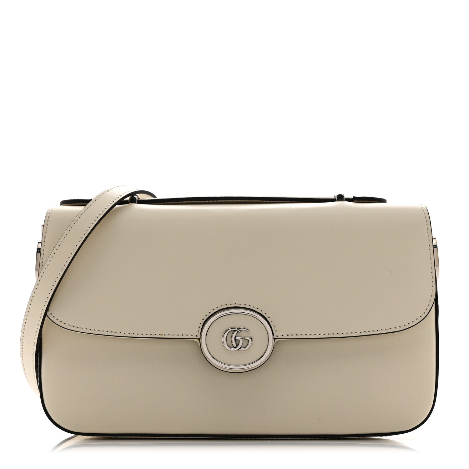 Gucci Senna Calfskin Petite GG Top Handle Shoulder Bag Mystic White 1 of 11